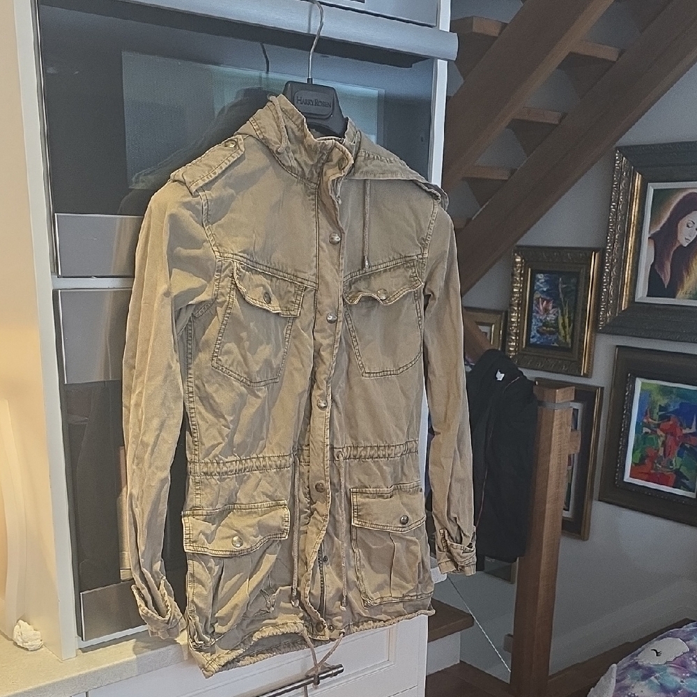 Aritzia Talula Xxs Tan Utility Jacket Y2K - Picture 1 of 6